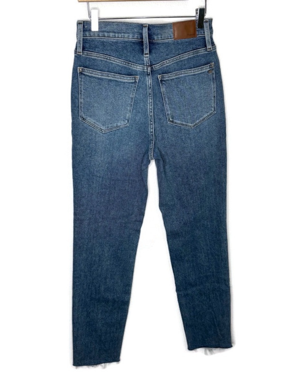 Madewell The Mom Jean Size 27 Tall Super High Waisted Raw Hem - Picture 2 of 14